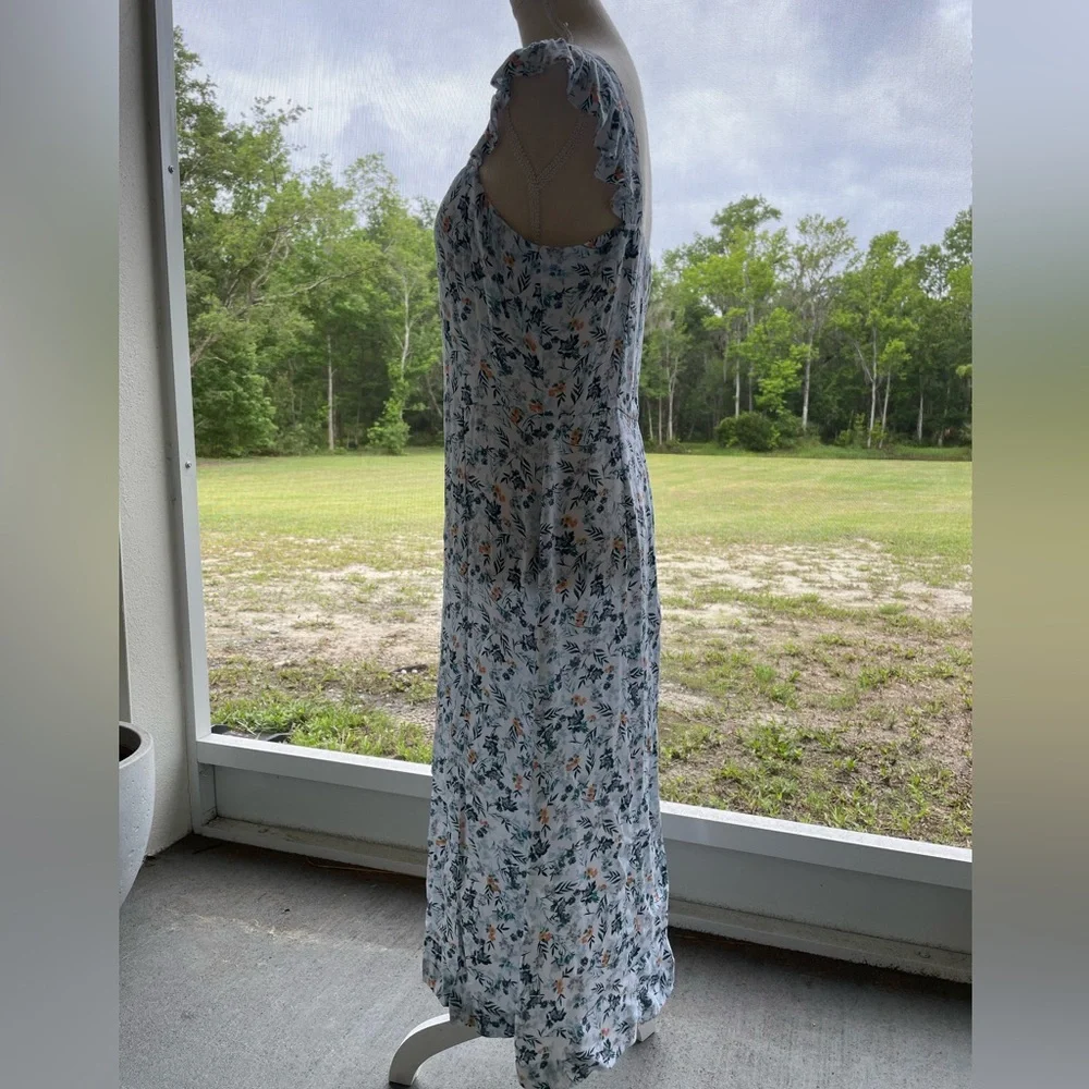 LOFT Floral Print Women's Midi Dress - Picture 6 of 8